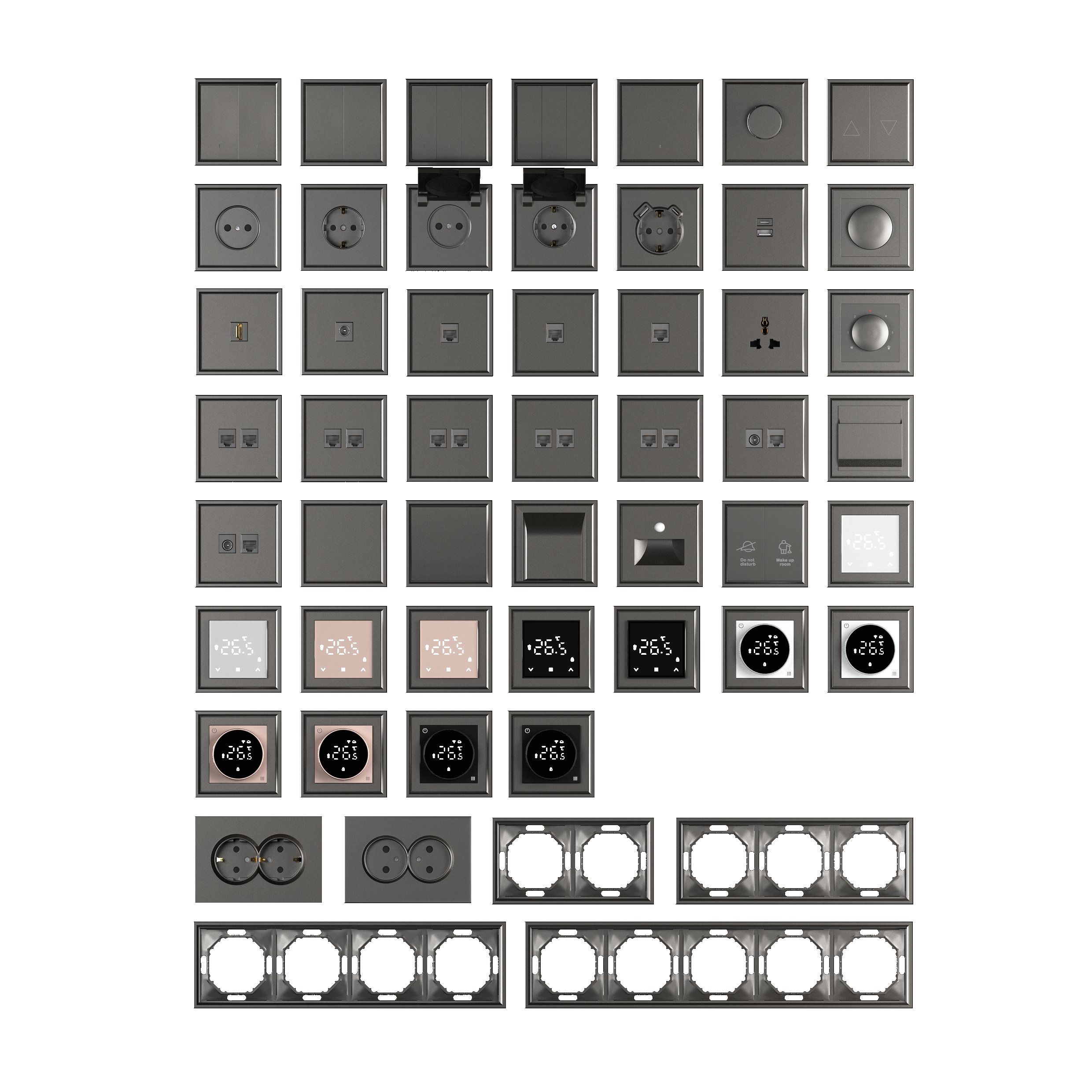 Накладка для  светильника Step Light DB986, матовый титан, серия S08 (фото 3)