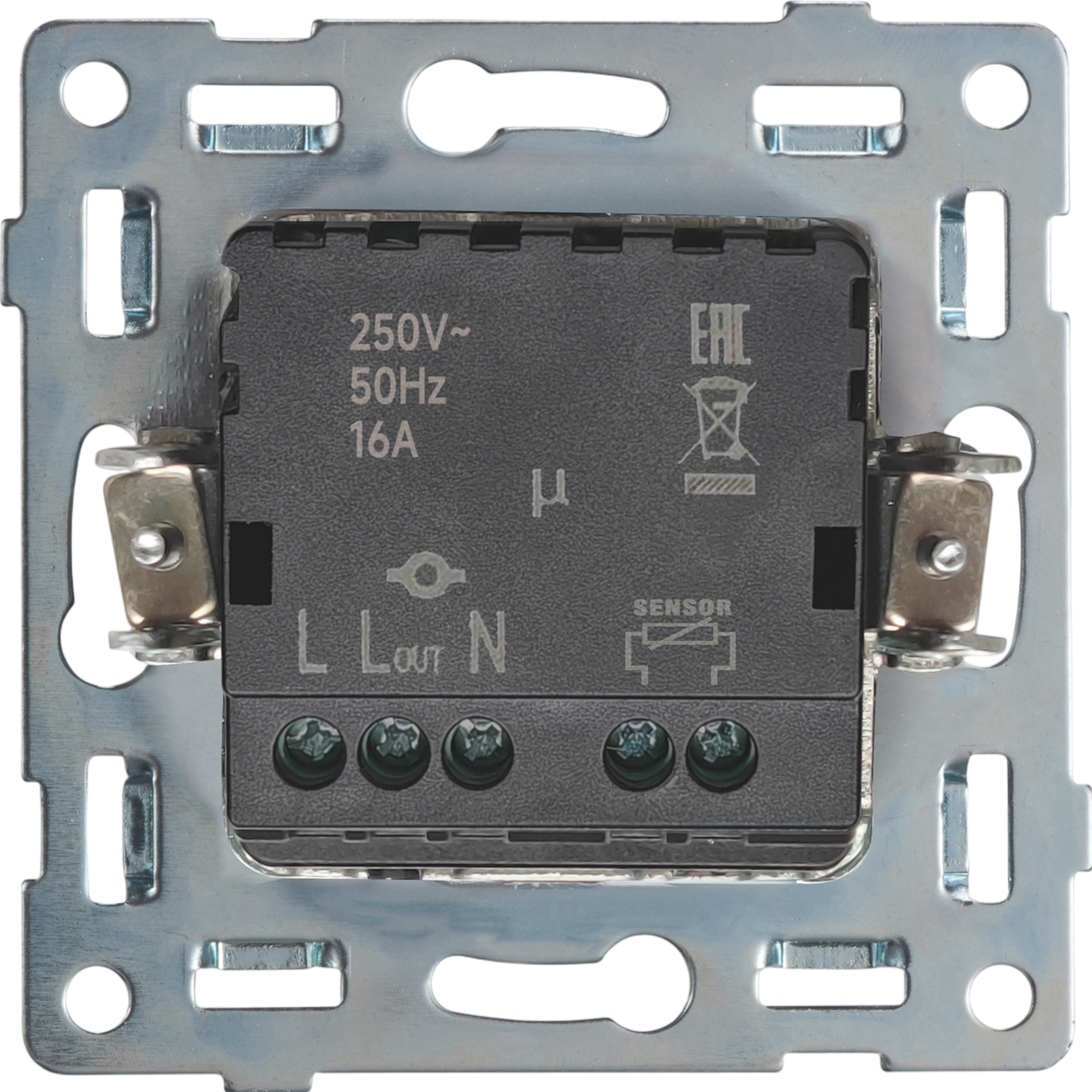 Терморегулятор  с внешним датчиком пола, AC230V, 10A, поворотная рукоятка никель, серия N96 Collect (фото 3)