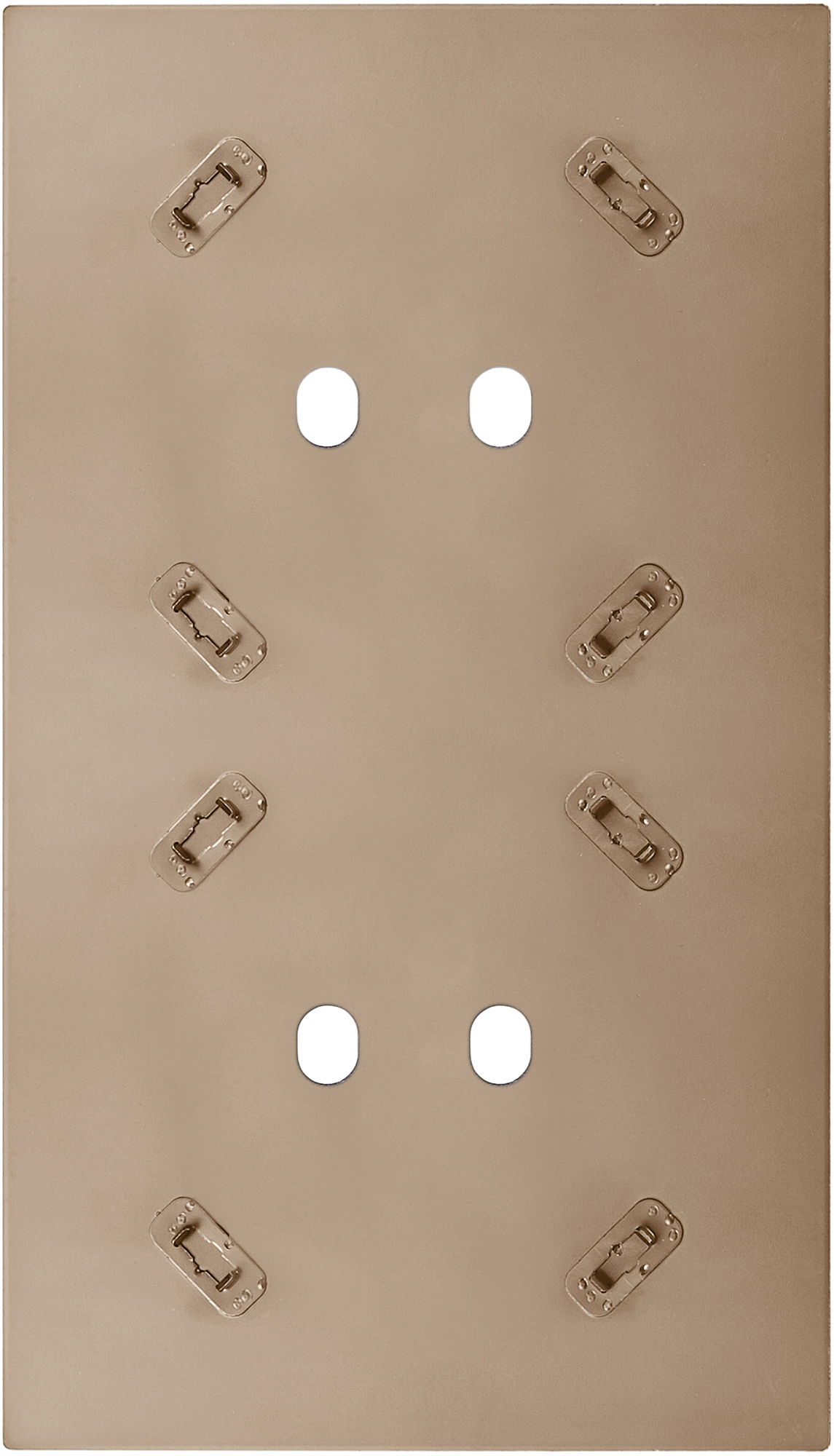 Рамка вертикальная двойная на 2+2 тумблера, тип C/D, латунь, серия N96 Superfine (фото 4)
