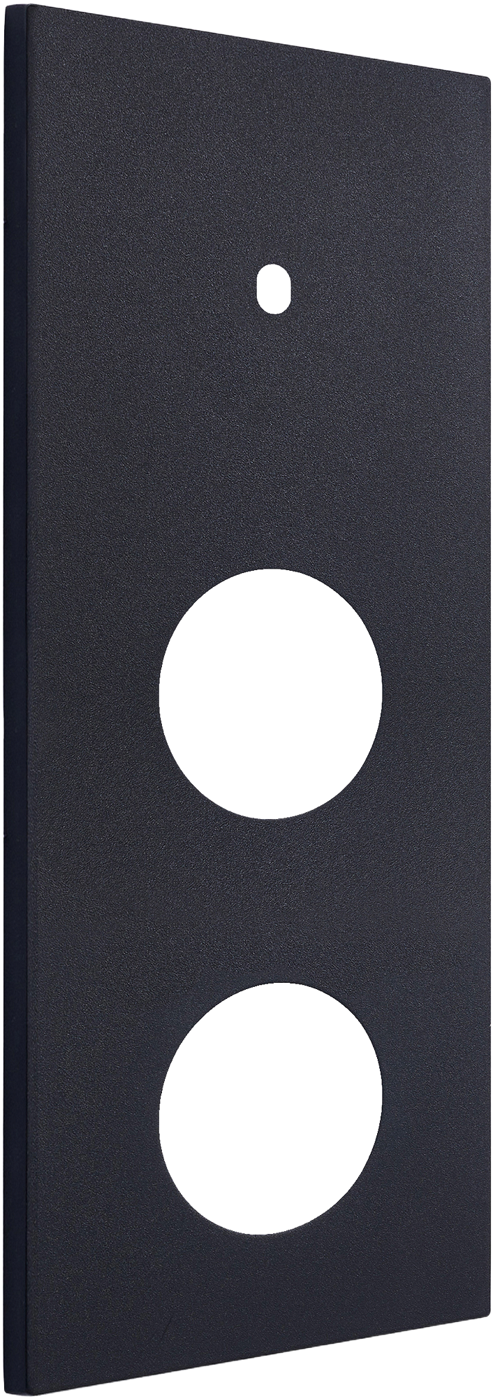 Рамка вертикальная тройная на 1 тумблер + розетка + розетка, тип C/D, черный, серия N96 Collect (фото 3)