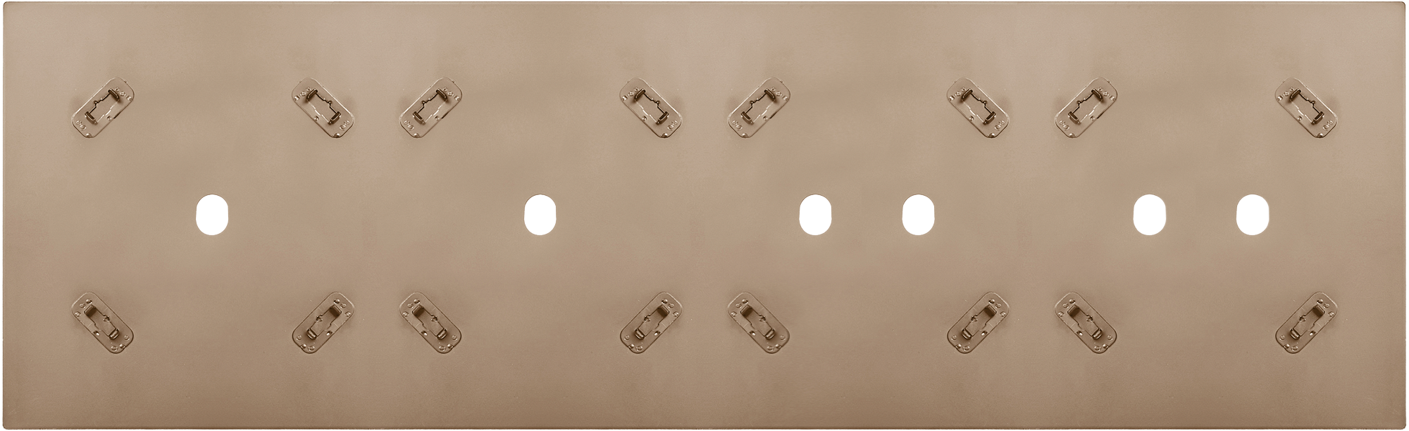Рамка четырехместная на 1+1+2+2 тумблера, тип C/D, латунь, серия N96 Superfine (фото 4)