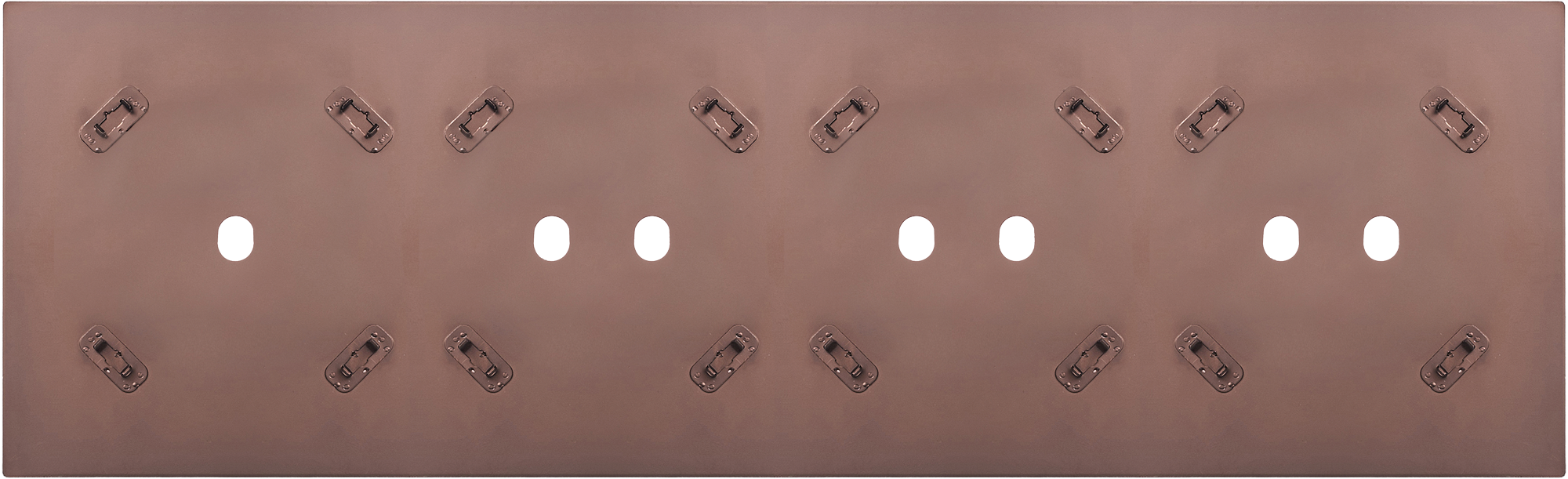 Рамка четырехместная на 1+2+2+2 тумблера, тип C/D, бронза, серия N96 Superfine (фото 4)
