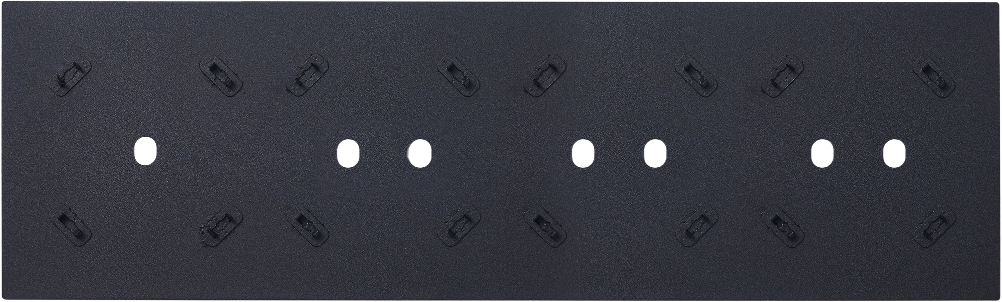 Рамка четырехместная на 1+2+2+2 тумблера, тип C/D, черный, серия N96 Superfine (фото 4)