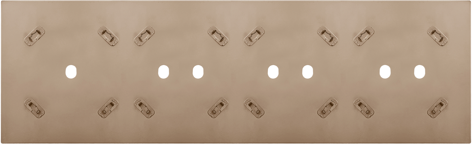 Рамка четырехместная на 1+2+2+2 тумблера, тип C/D, латунь, серия N96 Superfine (фото 4)