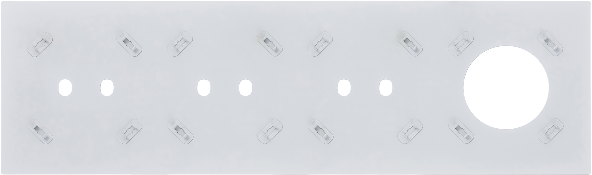 Рамка четырехместная на 2+2+2 тумблера+розетка, тип C/D, белый, серия N96 Superfine (фото 4)