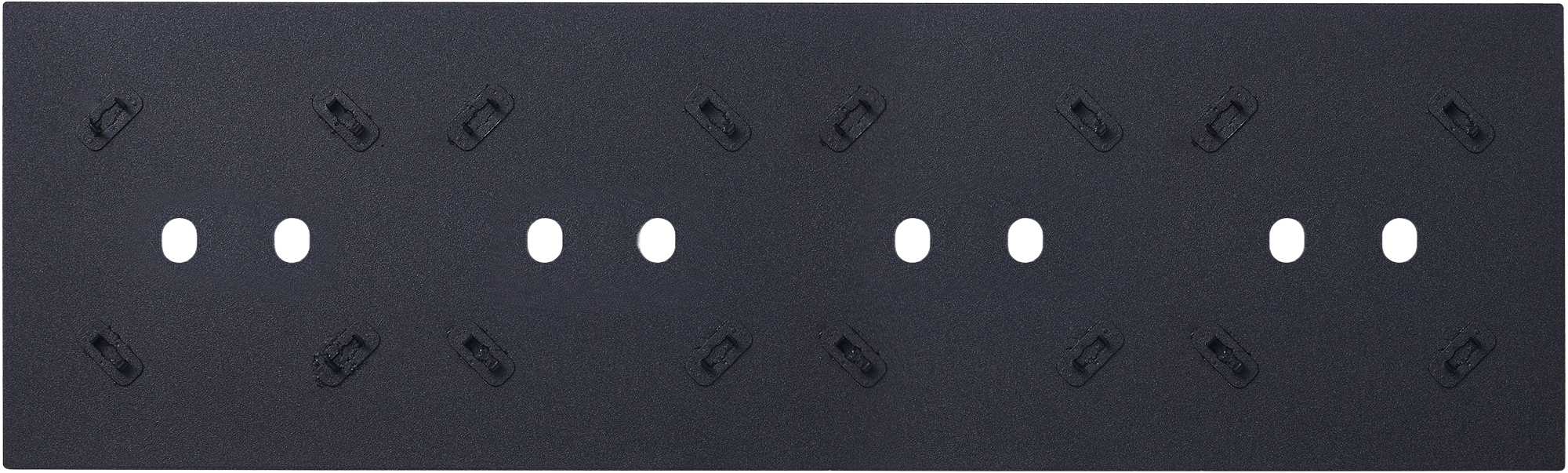 Рамка четырехместная на 2+2+2+2 тумблера, тип C/D, черный, серия N96 Superfine (фото 4)