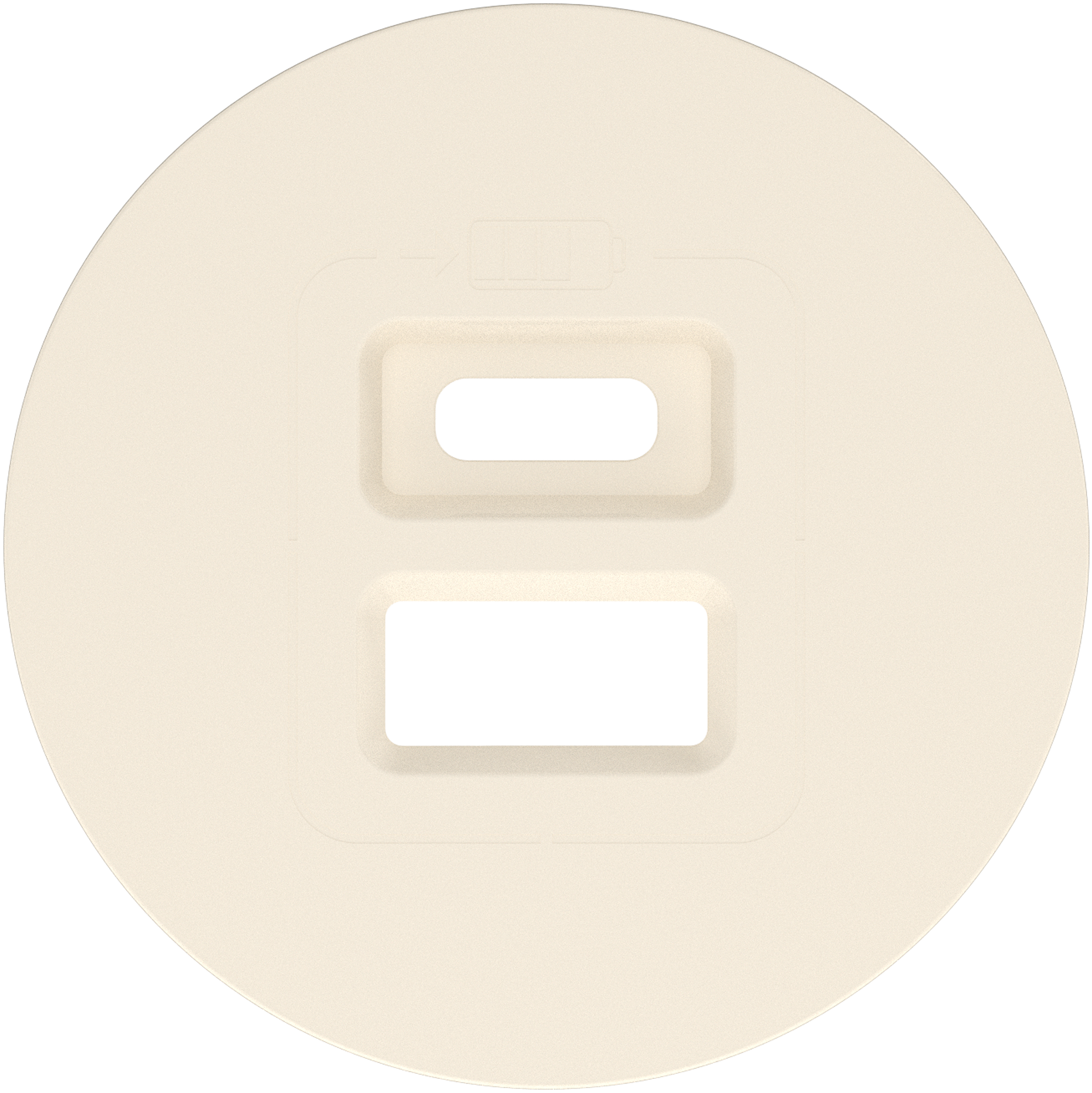 Накладка для розеток USB, глянцевый кремовый, серия D16 (фото 1)