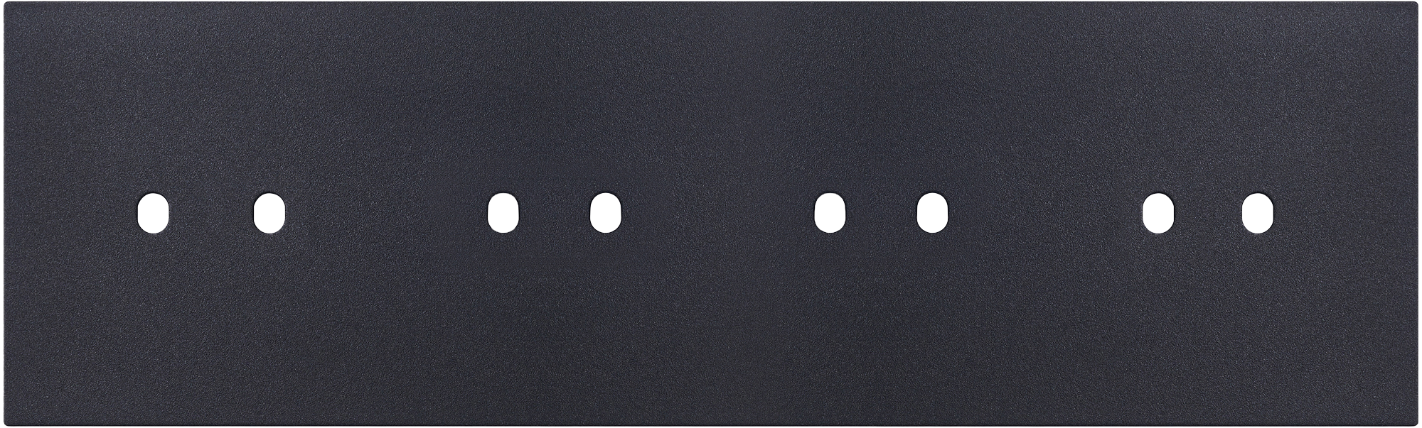 Рамка четырехместная на 2+2+2+2 тумблера, тип C/D, черный, серия N96 Superfine (фото 1)