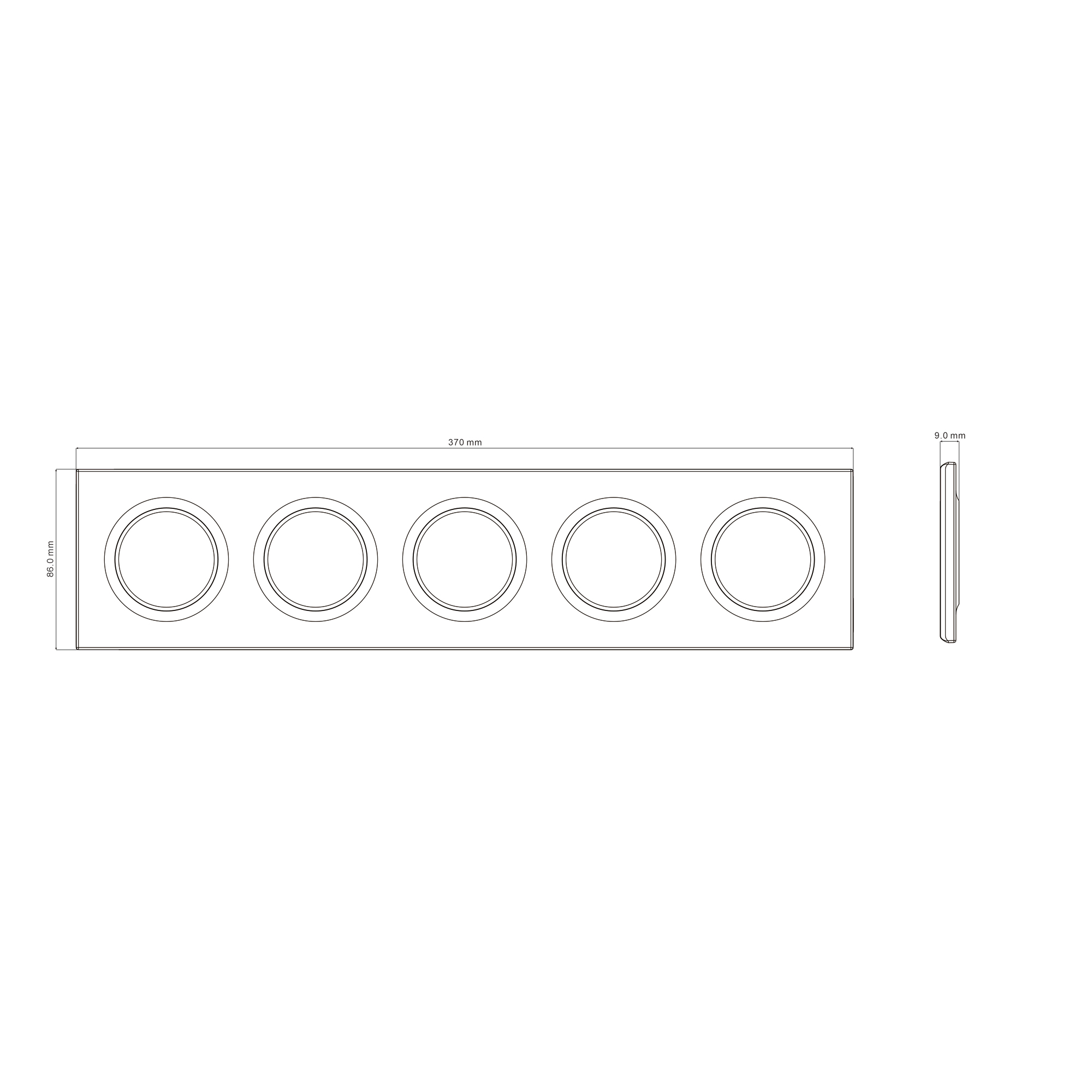 Рамка 5-я, глянцевый кремовый, серия D16 (фото 2)