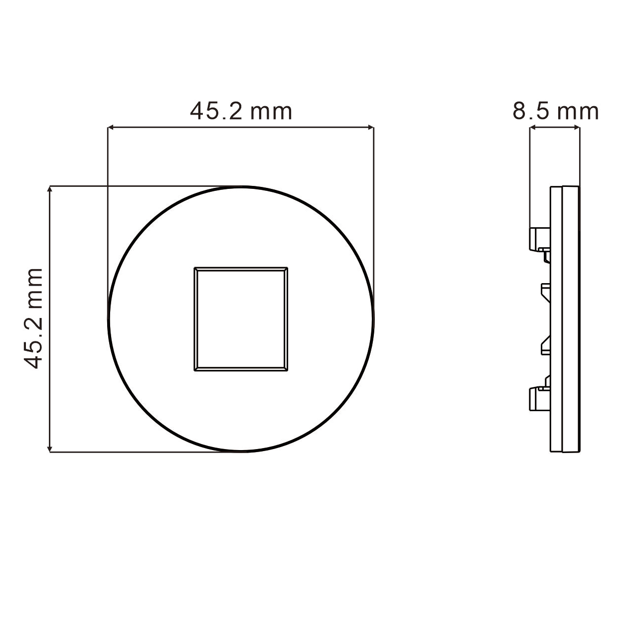 Накладка 1-я для розеток RJ45, TV/SAT, HDMI, глянцевый кремовый, серия D16 (фото 2)